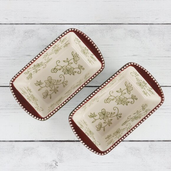 Temp-Tations Floral Lace 12 oz Ramekins with Cover & Metal Holder - Set of Two - Picture 9 of 13